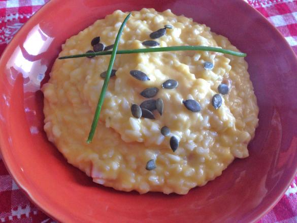 Risotto alla zucca con pancetta affumicata