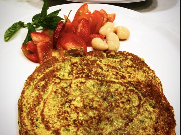 Uttapan pancake indiano