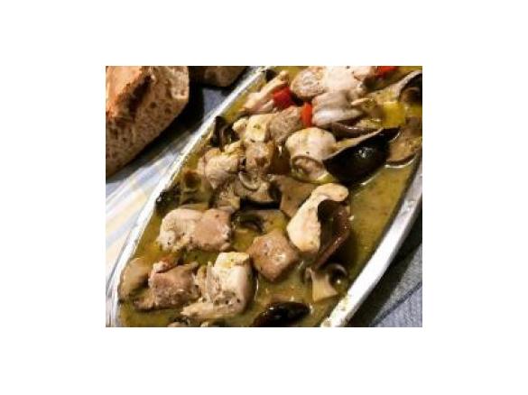 Spiedini al Varoma con funghi cardoncelli al guazzetto