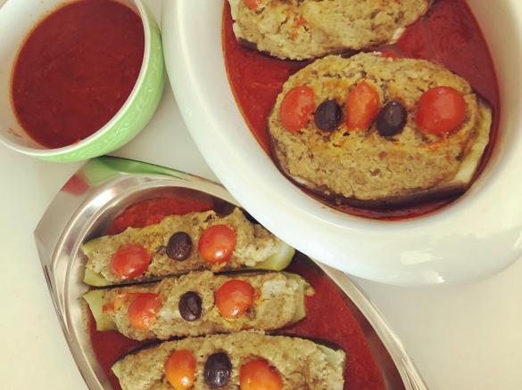 Zucchine e melanzane ripiene al Varoma