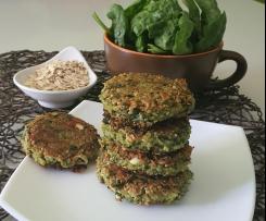 Burger di quinoa con spinaci, fiocchi d'avena e feta
