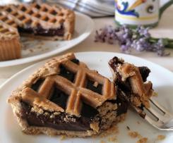 Crostata cioccolatosa con farina di castagne