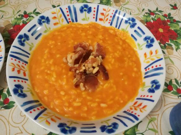 Crema di carote con riso