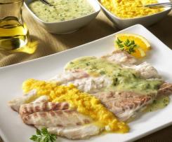BRANZINO IN SALSA D'ARANCIA E ERBE AROMATICHE