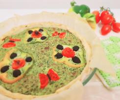 Crostata rustica con bietoline, piselli, fiori di peperoni e voli di farfalle  Contest Primavera