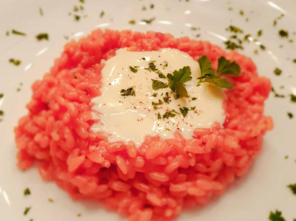Risotto con rapa rossa,cognac e brie filante - contest rapa