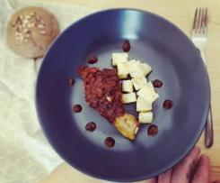 Pollo al varoma con salsa di carote, mela e Barolo al cacao