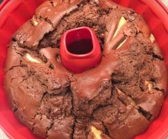 Ciambella cioccolato, ricotta e pere