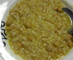 minestra d'orzo e ceci