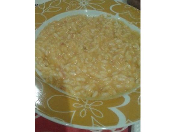 Risotto con zucca speck e provola affumicata