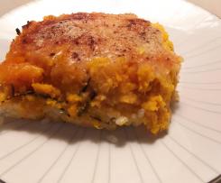 Timballo di riso, zucca e provolone dolce