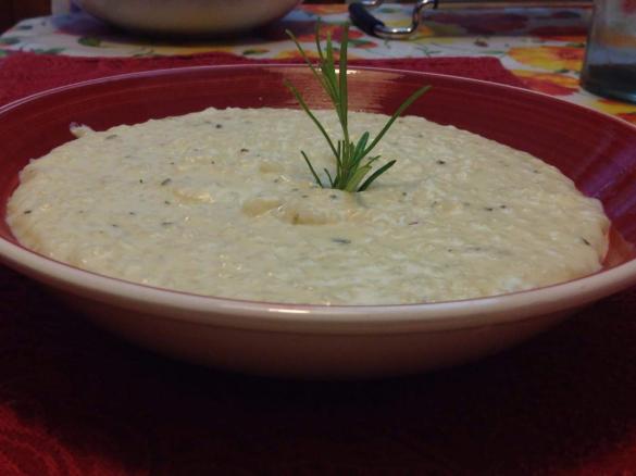 Risotto stracchino e rosmarino