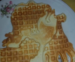 Waffle (waffles) o Gauffre con Salsa alla Vaniglia