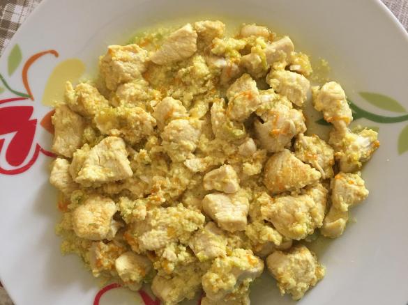 Pollo allo yogurt e fiori di zucca