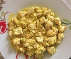 Pollo allo yogurt e fiori di zucca
