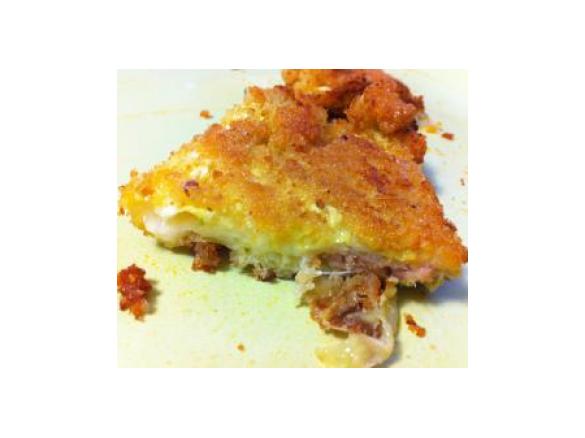 Verza impanata con mozzarella e acciughe