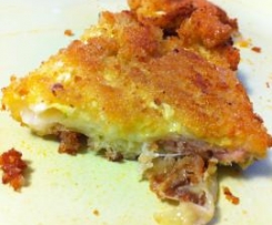 Verza impanata con mozzarella e acciughe