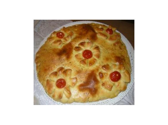 Torta rustica fiorita