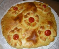 Torta rustica fiorita