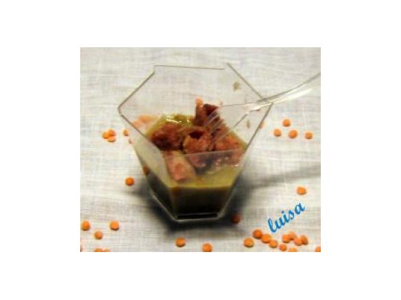 Bicchierino con zampone e salsa ai carciofi