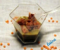 Bicchierino con zampone e salsa ai carciofi