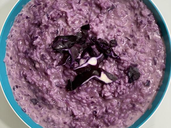 Risotto semplice Con Cavolo Viola