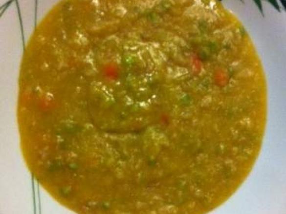 Zuppa lenticchie rosse e farro