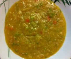 Zuppa lenticchie rosse e farro