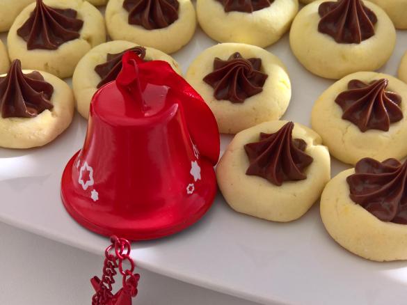 Biscotti con alberelli di Nutella