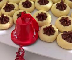 Biscotti con alberelli di Nutella