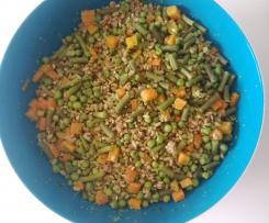 Farro con piselli, carote e fagiolini (contest legumi)