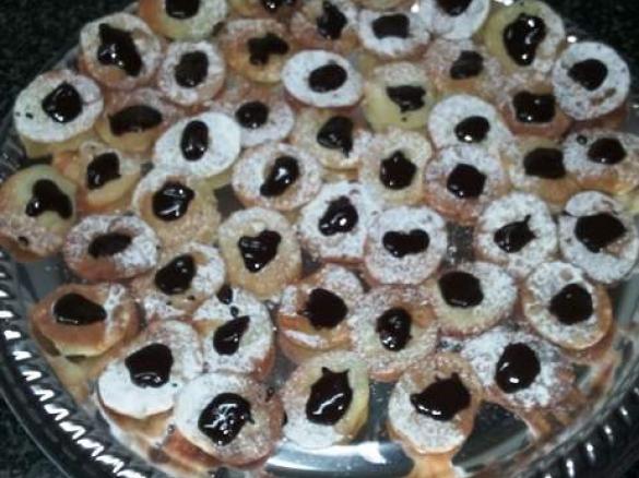 nuvole di frappe con ganache fondente