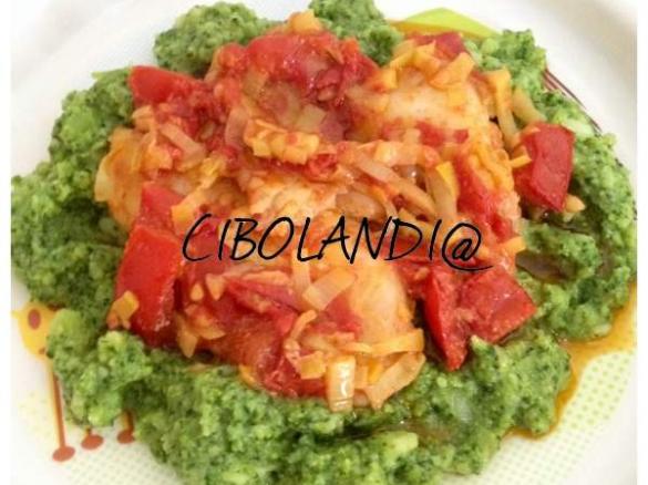 SOGLIOLA STUFATA E CREMA DI BROCCOLI