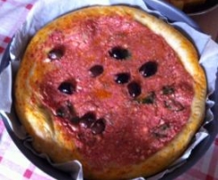 Pizza profumata al rosmarino e ricotta