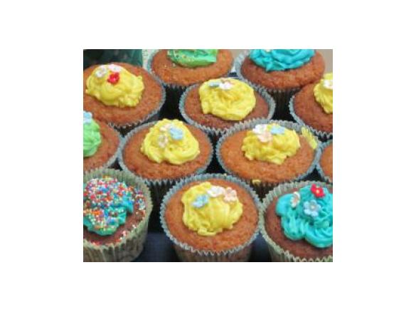 Cupcake con crema ganache