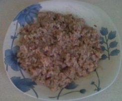 Risotto radicchio, speck e noci