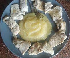 STRACCETTI DI POLLO AL LIMONE CON PURE' DI PATATE