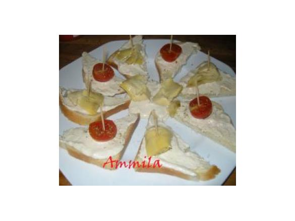 Tartine alla mousse di carciofini e tonno