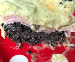 Timballo riso e crema di zucchine