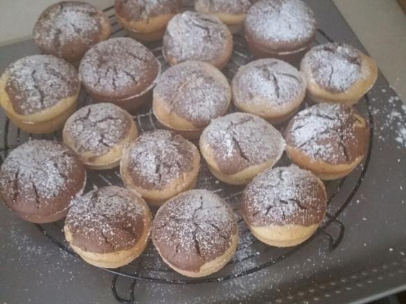 muffin bicolore al latte di cocco