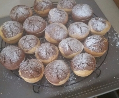 muffin bicolore al latte di cocco