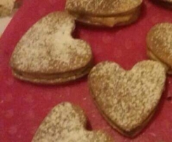 Cuoricini di pasta frolla e crema pasticcera 