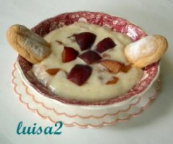 coppette con crema e prugne (o altra frutta)