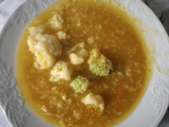 ZUPPA DI CAVOLFIORE, BROCCOLO ROMANESCO E ZUCCA