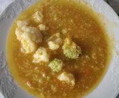 ZUPPA DI CAVOLFIORE, BROCCOLO ROMANESCO E ZUCCA