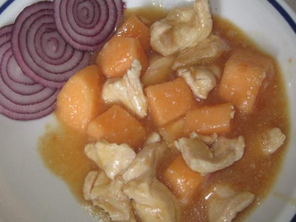 POLLO E MELONE AGRODOLCE