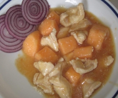 POLLO E MELONE AGRODOLCE