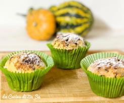 Muffin alla zucca e gocce di cioccolato