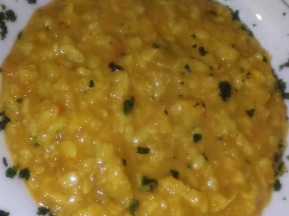 zuppa di lenticchie bianche al curry