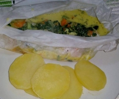 Merluzzo al vapore con verdure miste